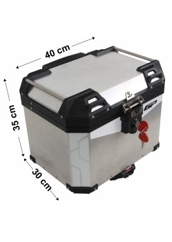 GP Kompozit Universal 37 lt Alüminyum Motosiklet Çantası Gri