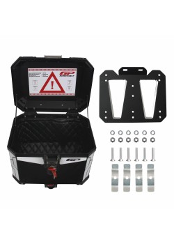 GP Kompozit Universal 37 lt Alüminyum Motosiklet Çantası Siyah