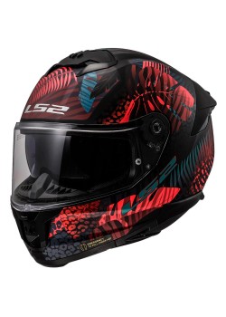 LS2 STREAM 2 JUNGLE MAT SİYAH-MAVİ-PEMBE KASK