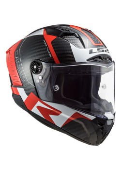 LS2 THUNDER KARBON RACING 1 KIRMIZI-BEYAZ KASK