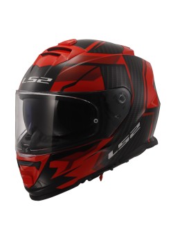 LS2 STORM 2 TRACKER SİYAH-KIRMIZI KASK