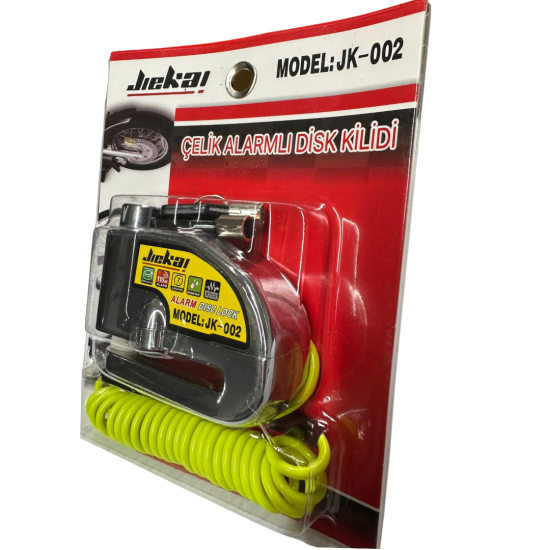JK002 ÇELİK ALARM DİSK KİLİDİ HATIRLATMA KABLOLU