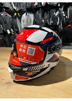 MT Thunder 4 Luminence A7 Beyaz Kırmızı Kask