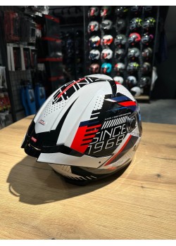 MT Thunder 4 Luminence A7 Beyaz Kırmızı Kask