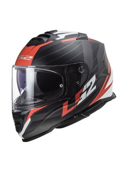 LS2 STORM 2 NERVE MAT SİYAH-KIRMIZI KASK