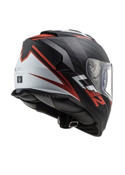 LS2 STORM 2 NERVE MAT SİYAH-KIRMIZI KASK