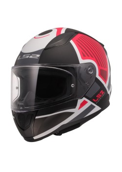 LS2 RAPID 2 GRID MAT BEYAZ-KIRMIZI KASK