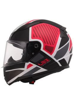 LS2 RAPID 2 GRID MAT BEYAZ-KIRMIZI KASK