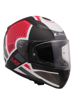 LS2 RAPID 2 GRID MAT BEYAZ-KIRMIZI KASK