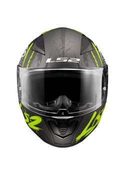 LS2 RAPID 2 RAVEN MAT SİYAH-GRİ-NEON SARI KASK