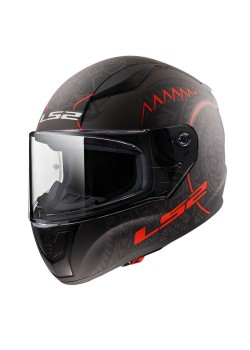 LS2 RAPID 2 TAKAROA MAT SİYAH-KIRMIZI KASK