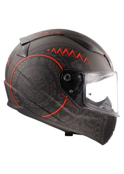 LS2 RAPID 2 TAKAROA MAT SİYAH-KIRMIZI KASK