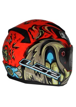 LS2 RAPID 2 SPOX KIRMIZI-GRİ KASK